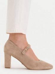 MEXX Czółenka EO-WS3990-02 Beżowy. Brązowe czółenka damskie Mexx, bez wzorów, bez obcasa. Za 349.99 zł.