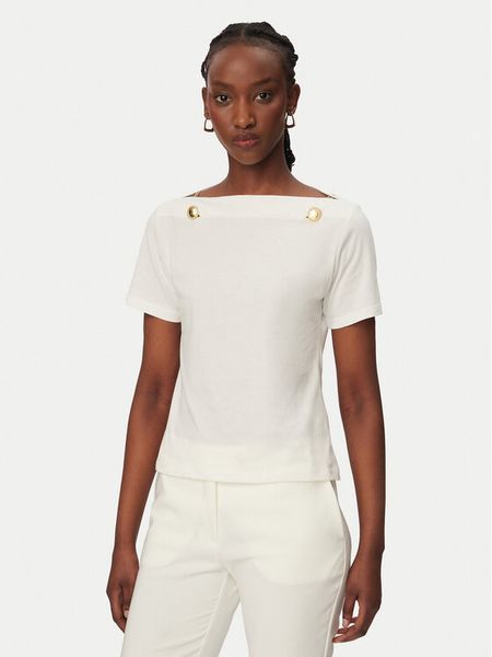 Rinascimento Bluzka CFC0128105003 Biały Regular Fit. Białe bluzki damskie RINASCIMENTO, s, bez wzorów, z bawełny, bez kołnierzyka, bez ramiączek. Za 229.99 zł.