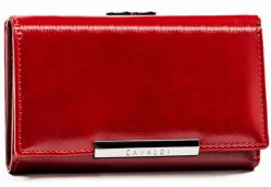 Portfel damski 4U Cavaldi PX23-21-BL czerwony. Czerwone portfele damskie 4U Cavaldi, bez wzorów, ze skóry. Za 51.99 zł.