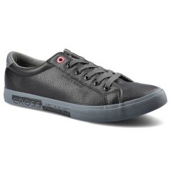 Czarne Trampki Cross Jeans Męskie Sznurowane Buty. Czarne trampki i tenisówki męskie Cross Jeans, z aplikacjami, z jeansu, bez zapięcia. Za 99.00 zł.