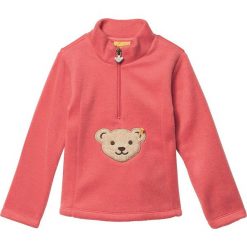 Bluza w kolorze jasnoczerwonym. Czerwone bluzy dziewczęce Steiff, z aplikacjami, bez ramiączek, bez kaptura. W wyprzedaży za 58.95 zł.