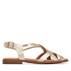 Sandały Pikolinos. Żółte sandały damskie Pikolinos, bez wzorów, bez obcasa, na płaskiej podeszwie. Za 449.99 zł.