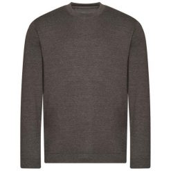 Wrzosowy Sweter Organiczny Dla Dorosłych Unisex. Brązowe swetry męskie AWDIS, m, bez wzorów, bez kołnierzyka. Za 147.99 zł.