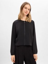 Comma Kurtka Kobiety Sztuczne włókno czarny, 42. Czarne kurtki damskie Comma, bez wzorów, z włókna, bez kaptura. Za 449.95 zł.