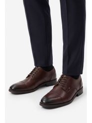 GINO ROSSI Półbuty EO-MARTINO-02 125AM Brązowy. Brązowe buty wizytowe męskie Gino Rossi, ze skóry, bez zapięcia. Za 449.99 zł.
