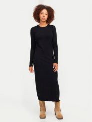 JJXX Sukienka dzianinowa Marilyn 12261027 Czarny Slim Fit. Czarne sukienki damskie JJXX, m, bez wzorów, z dzianiny, bez kołnierzyka, bez ramiączek. Za 119.99 zł.