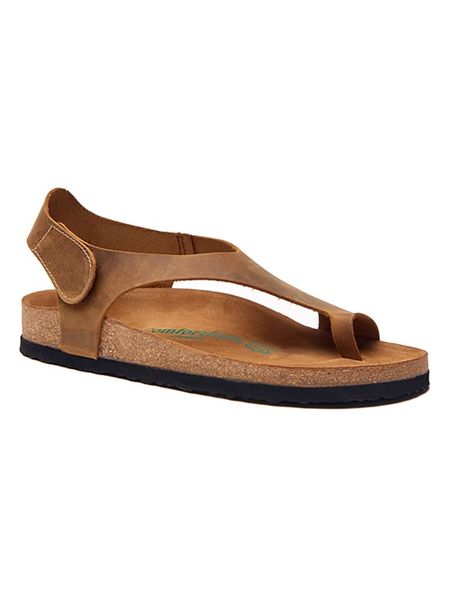 Comfortfusse Skórzane sandały w kolorze jasnobrązowym rozmiar: 39. Brązowe sandały damskie Comfortfusse, bez wzorów, ze skóry, bez obcasa. Za 299.95 zł.