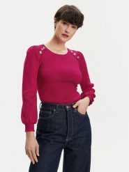 Morgan Sweter 241-MSUCCES Różowy Regular Fit. Czerwone swetry klasyczne damskie Morgan, m, z syntetyku, bez kołnierzyka. Za 139.99 zł.