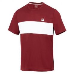 Koszulka sportowa męska Fila Bosse Cabernet. Czerwone t-shirty sportowe męskie Fila, m, z poliesteru, bez ramiączek. Za 89.50 zł.