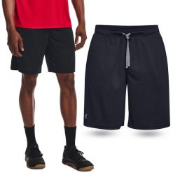 Spodenki fitness męskie UNDER ARMOUR Tech Mesh Shorts Szorty. Czarne szorty męskie Under Armour, bez wzorów, z meshu, sportowe. Za 119.99 zł.