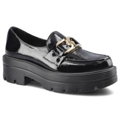 Czarne Półbuty Lemar Damskie Eleganckie Obuwie. Czarne półbuty damskie Lemar, z aplikacjami, ze skóry, eleganckie, bez obcasa, na obcasie. Za 245.00 zł.