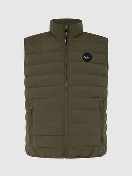 Pepe Jeans Kamizelka pikowana "Toby" w kolorze khaki rozmiar: XL. Brązowe kamizelki męskie Pepe Jeans, xl, z jeansu. Za 191.88 zł.