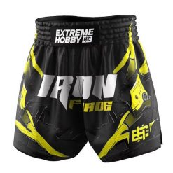 Spodenki Muay Thai męskie EXTREME HOBBY IRON FORCE. Żółte szorty męskie EXTREME HOBBY, bez wzorów, z poliesteru, sportowe. Za 209.00 zł.