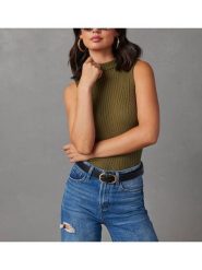 Milan Kiss Top w kolorze khaki rozmiar: S. Brązowe topy damskie Milan Kiss, s, bez wzorów, bez kołnierzyka. Za 104.99 zł.