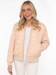 Zwillingsherz Kurtka pikowana "Love" w kolorze beżowym rozmiar: XXL. Brązowe kurtki damskie Zwillingsherz, xxl, bez wzorów, bez kaptura. Za 294.95 zł.