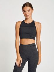Bezszwowy biustonosz dla kobiet Hummel Mt Hana 2.0 Sports. Czarne biustonosze sportowe damskie HUMMEL, bez wzorów, z dzianiny. Za 219.50 zł.