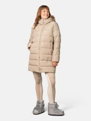 KARI TRAA Płaszcz zimowy "Linn" w kolorze szarobrązowym rozmiar: L. Brązowe płaszcze damskie Kari Traa, na zimę, l, bez wzorów, z puchu. Za 521.99 zł.