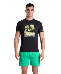 Koszulka męska T-shirt bawełniany sportowy na trening Arena Solid. Czarne t-shirty męskie Arena, m, bez wzorów, z bawełny, bez kołnierzyka. Za 81.98 zł.
