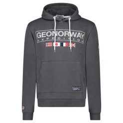 Bluza męska Geographical Norway GREAT Dark Grey DB 317 - ciemnoszara. Szare bluzy z kapturem męskie Geographical Norway, m, z bawełny. Za 139.00 zł.