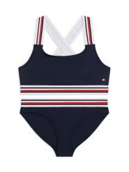 Tommy Hilfiger Strój kąpielowy UG0UG00823 Granatowy. Niebieskie stroje kąpielowe dziewczęce Tommy Hilfiger, bez wzorów, z syntetyku. Za 209.99 zł.