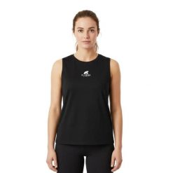 Active Top Merino 140. Czarne topy sportowe damskie FJORK MERINO, bez wzorów, z wełny, bez ramiączek. Za 359.00 zł.