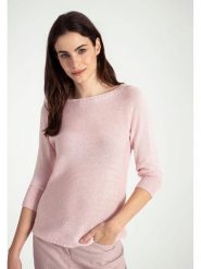 More & More Sweter w kolorze jasnoróżowym rozmiar: 40. Różowe swetry klasyczne damskie MORE & MORE, ze splotem, bez kołnierzyka. Za 114.17 zł.