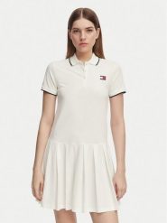 Tommy Jeans Sukienka codzienna Tommy Badge DW0DW22328 Biały Relaxed Fit. Białe sukienki damskie Tommy Jeans, na co dzień, l, bez wzorów, z bawełny, bez kołnierzyka, bez ramiączek, proste. Za 409.99 zł.