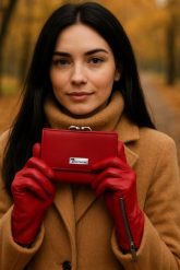 Rękawiczki skórzane damskie polar na dotyk TOUCH FINGER czerwone BELTIMORE K27 : Kolory - czerwony, Rozmiar rękawiczek / kurtek - S. Czerwone rękawiczki damskie bez wzorów, z polaru. Za 64.99 zł.