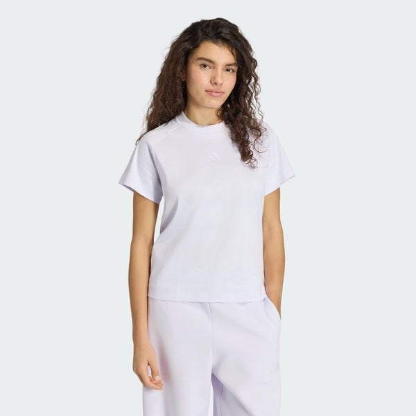 KOSZULKA SOFT LUX. Fioletowe bluzki sportowe damskie Adidas, xl, bez wzorów, z bawełny, bez ramiączek. Za 149.00 zł.
