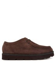 Clarks Półbuty Meare Walla 26182840 Brązowy ciemny. Brązowe półbuty męskie Clarks, ze skóry, bez zapięcia. Za 479.99 zł.