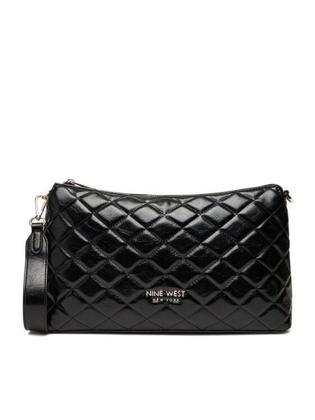 Nine West Torebka CEO-AGATHA-LA482-3035 Czarny. Czarne listonoszki damskie Nine West, bez wzorów, z materiału, bez dodatków. Za 179.99 zł.