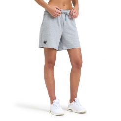 Spodenki kobiece Arena Short Solid. Szare szorty damskie Arena, bez wzorów, z materiału, sportowe. Za 129.99 zł.