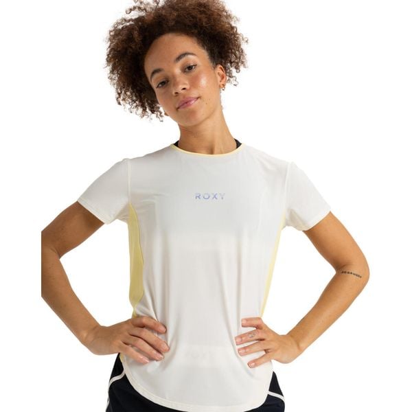 Koszulka z krótkim rękawem dla Kobiety BOLD MOVES 2.0 Biały. Białe bluzki sportowe damskie Roxy, z elastanu, bez kołnierzyka, bez ramiączek. Za 179.99 zł.