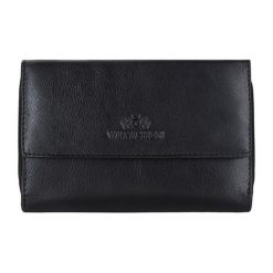 Skórzany portfel w kolorze czarnym - (S)15 x (W)10 cm. Czarne portfele damskie Kazar, Wittchen, bez wzorów, z materiału. W wyprzedaży za 139.95 zł.