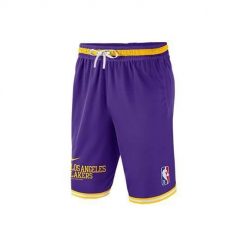 Spodnie koszykarskie męskie Nike Los Angeles Lakers. Fioletowe szorty męskie Nike, bez wzorów, sportowe. Za 336.00 zł.