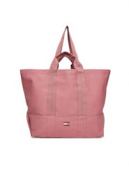 Tommy Jeans Torebka Tjw Tote Edition Canvas AW0AW17542 Różowy. Czerwone torebki klasyczne damskie Tommy Jeans, bez wzorów, z jeansu, bez dodatków. Za 289.99 zł.