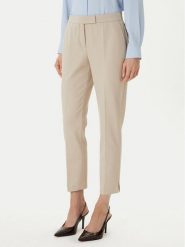BOSS Spodnie materiałowe Tapria 50556341 Beżowy Slim Fit. Brązowe spodnie materiałowe damskie Boss, bez wzorów, z materiału. Za 799.99 zł.