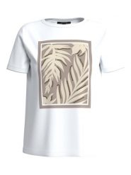 S.Oliver Koszulka w kolorze biało-beżowym rozmiar: 36. Białe t-shirty damskie S.Oliver, s, bez wzorów, bez kołnierzyka. Za 94.95 zł.
