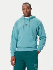 Adidas Bluza Essentials Feelcozy JX5659 Turkusowy Regular Fit. Niebieskie bluzy bez kaptura męskie Adidas, m, z bawełny. Za 159.99 zł.