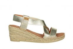 Sandały Toni Pons Tura-RC Platinum 204008, Złoty, Skóra naturalna - 39. Żółte sandały damskie Toni Pons, bez wzorów, z bawełny, bez obcasa. W wyprzedaży za 197.10 zł.