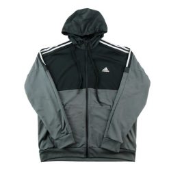Kurtka męska Heat.RDY 3 bandes szara. Szare kurtki treningowe męskie Adidas, m, bez wzorów, na fitness i siłownię. Za 186.06 zł.