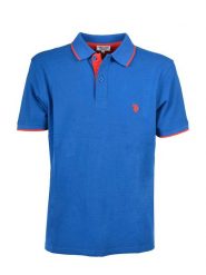 U.S. Polo Assn. Koszulka polo w kolorze niebieskim rozmiar: XXL. Niebieskie koszulki polo męskie U.S. Polo Assn., s, bez wzorów, bez ramiączek. Za 131.74 zł.