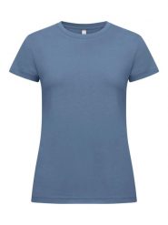 Clique New Classic-T Women T-shirt z bawełny, współczesny krój – Steel Blue. Niebieskie t-shirty damskie CLIQUE, s, bez wzorów, z bawełny, bez kołnierzyka. Za 104.58 zł.