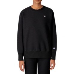Bluza sportowa damska Champion Sweatshirt. Czarne bluzy bez kaptura damskie CHAMPION, xs, z bawełny. Za 207.00 zł.