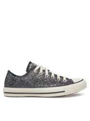 Converse Trampki Chuck Taylor All Star Glitter A11138C 001 Czarny. Czarne trampki i tenisówki damskie Converse, bez wzorów, z materiału. Za 219.99 zł.