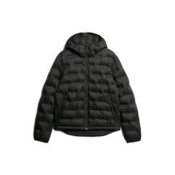 Kurtka parka z kapturem Superdry. Czarne kurtki męskie Superdry., l, bez wzorów, biznesowe, z kapturem. Za 469.85 zł.