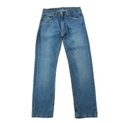 Levi Strauss spodnie męskie 505 regular. Niebieskie spodnie materiałowe męskie Levi's, bez wzorów, z jeansu, casualowe. Za 102.20 zł.