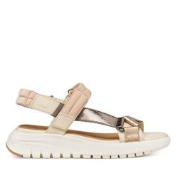 Sandały Geox. Sandały damskie Geox, bez wzorów, bez obcasa, na płaskiej podeszwie. Za 419.99 zł.