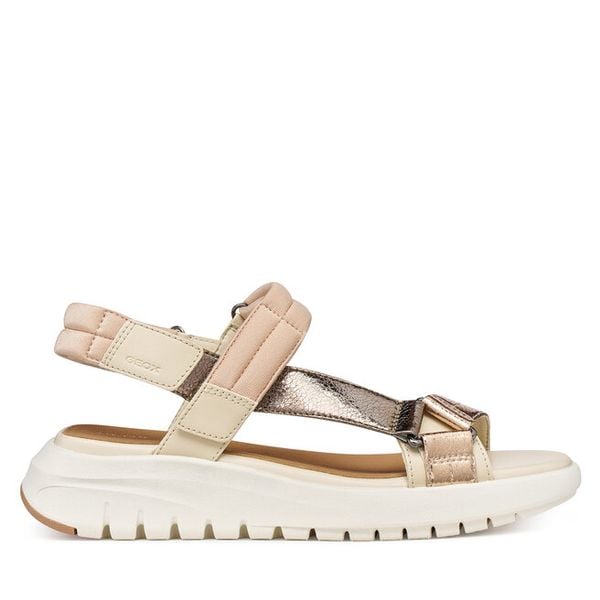 Sandały Geox. Sandały damskie Geox, bez wzorów, bez obcasa, na płaskiej podeszwie. Za 419.99 zł.