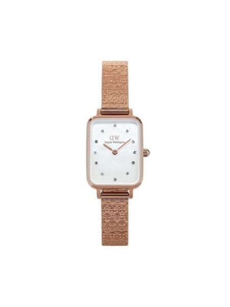 Daniel Wellington Zegarek Quadro Lumine Pressed Piano DW00100578 Złoty. Żółte, analogowe zegarki damskie Daniel Wellington, złote. Za 759.99 zł.